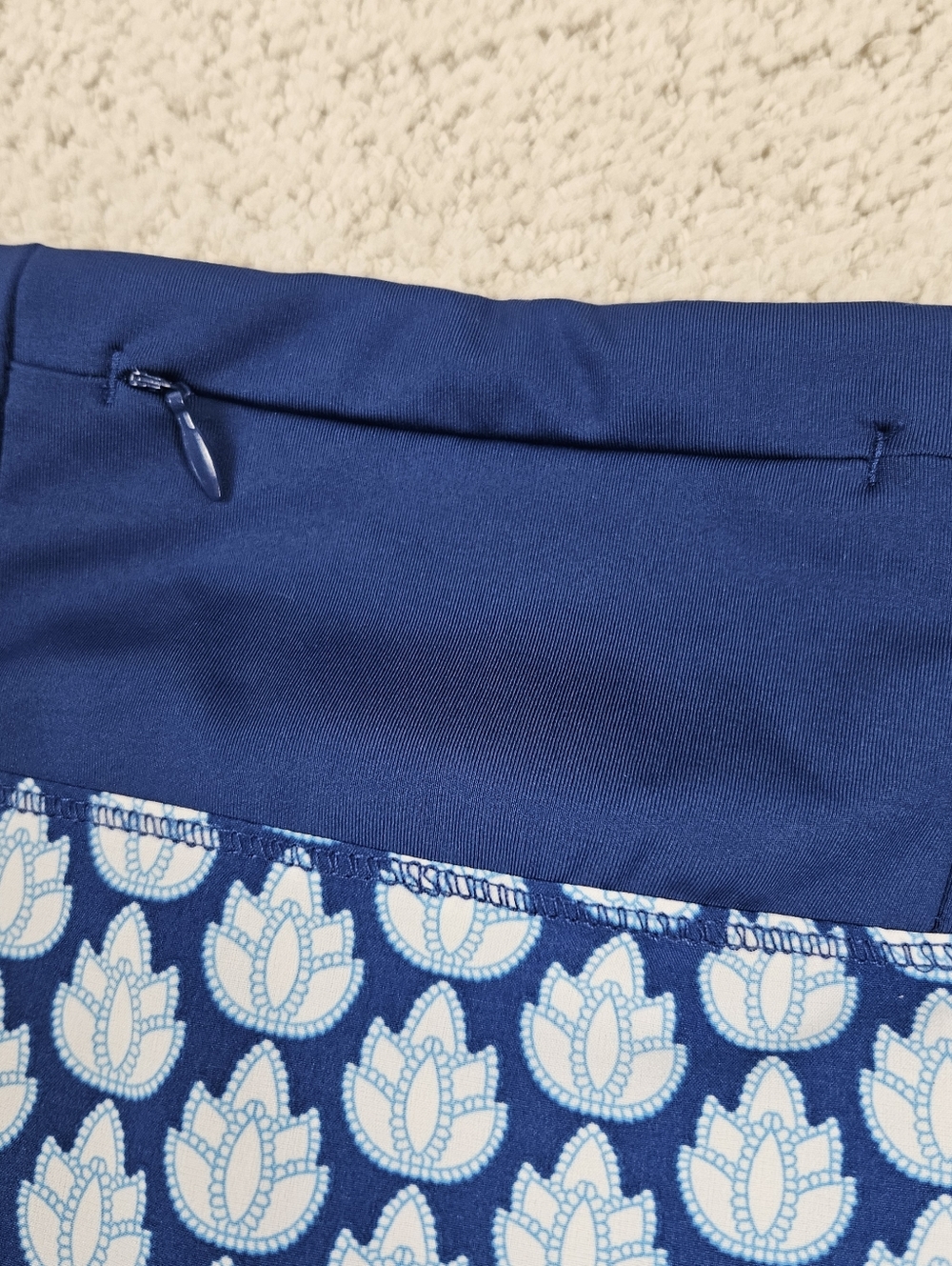 Sigrid Olsen Skort Tennis Golf Womens XL Blue White Pockets Stretch Coastal - Picture 8 of 11